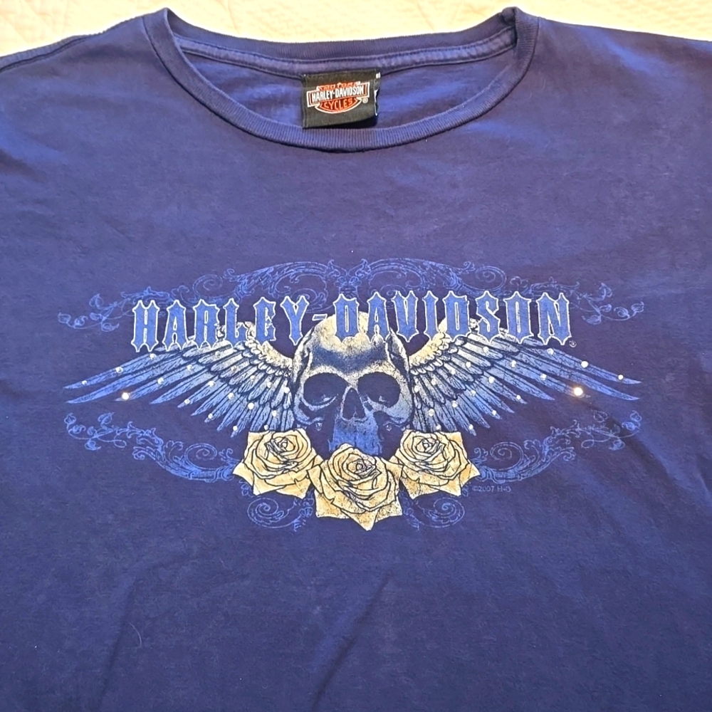 Harley-Davidson ladies Navy Blue size L, MileHigh HD on back